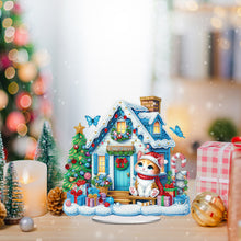 Load image into Gallery viewer, Acrylic Special Shaped Cartoon Christmas House Desktop Diamond Art Kits for Home