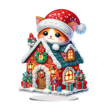 Load image into Gallery viewer, Acrylic Special Shaped Cartoon Christmas House Desktop Diamond Art Kits for Home