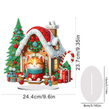 Load image into Gallery viewer, Acrylic Special Shaped Cartoon Christmas House Desktop Diamond Art Kits for Home