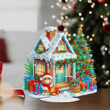 Load image into Gallery viewer, Acrylic Special Shaped Cartoon Christmas House Desktop Diamond Art Kits for Home