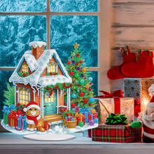 Load image into Gallery viewer, Acrylic Special Shaped Cartoon Christmas House Desktop Diamond Art Kits for Home