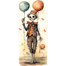 Load image into Gallery viewer, Diamond Painting - Full Round - Skull with balloon (30*70CM)