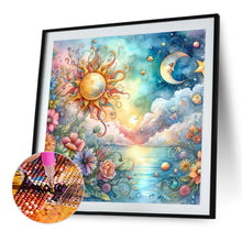 Load image into Gallery viewer, Diamond Painting - Full Round - Sun and moon flower sea water (40*40CM)