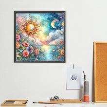 Load image into Gallery viewer, Diamond Painting - Full Round - Sun and moon flower sea water (40*40CM)