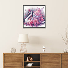 Load image into Gallery viewer, Diamond Painting - Partial Special Shaped - Swan and girl (30*30CM)