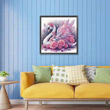 Load image into Gallery viewer, Diamond Painting - Partial Special Shaped - Swan and girl (30*30CM)