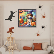 Load image into Gallery viewer, Diamond Painting - Partial Special Shaped - Halloween dog (30*30CM)