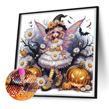 Load image into Gallery viewer, Diamond Painting - Partial Special Shaped - Girl and pumpkin (30*30CM)