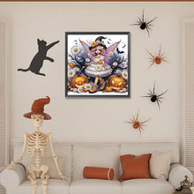Load image into Gallery viewer, Diamond Painting - Partial Special Shaped - Girl and pumpkin (30*30CM)