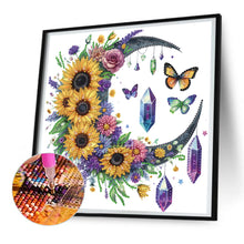 Load image into Gallery viewer, Diamond Painting - Partial Special Shaped - Moon and sunflower (30*30CM)