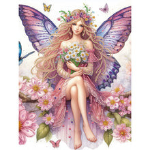 Load image into Gallery viewer, Diamond Painting - Partial Special Shaped - Butterfly girl (30*40CM)