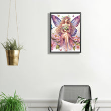 Load image into Gallery viewer, Diamond Painting - Partial Special Shaped - Butterfly girl (30*40CM)