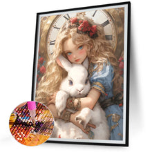 Load image into Gallery viewer, Diamond Painting - Full Round - White rabbit and Alice (30*40CM)