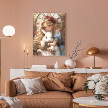 Load image into Gallery viewer, Diamond Painting - Full Round - White rabbit and Alice (30*40CM)
