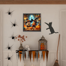 Load image into Gallery viewer, Diamond Painting - Full Round - Witch and pumpkin (40*40CM)