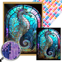 Load image into Gallery viewer, AB Diamond Painting - Full Square - Seahorse glass painting (30*40CM)