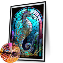 Load image into Gallery viewer, AB Diamond Painting - Full Square - Seahorse glass painting (30*40CM)