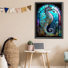 Load image into Gallery viewer, AB Diamond Painting - Full Square - Seahorse glass painting (30*40CM)