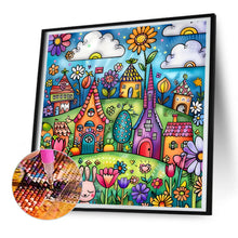 Load image into Gallery viewer, Diamond Painting - Full Round - Cartoon flower house (30*30CM)