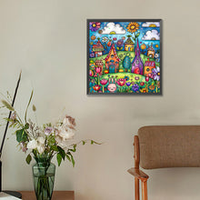 Load image into Gallery viewer, Diamond Painting - Full Round - Cartoon flower house (30*30CM)