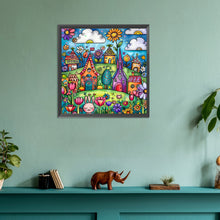 Load image into Gallery viewer, Diamond Painting - Full Round - Cartoon flower house (30*30CM)