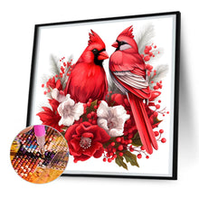 Load image into Gallery viewer, Diamond Painting - Full Round - Red flower cardinal (30*30CM)