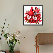 Load image into Gallery viewer, Diamond Painting - Full Round - Red flower cardinal (30*30CM)