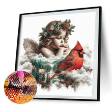 Load image into Gallery viewer, AB Diamond Painting - Full Round - Red cardinal and angel baby (40*40CM)