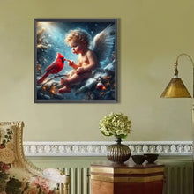 Load image into Gallery viewer, AB Diamond Painting - Full Round - Red cardinal and angel baby (40*40CM)