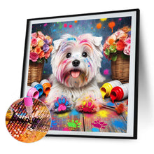 Load image into Gallery viewer, AB Diamond Painting - Full Round - Drawing Yorkshire Terrier Puppy (40*40CM)