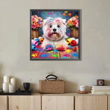 Load image into Gallery viewer, AB Diamond Painting - Full Round - Drawing Yorkshire Terrier Puppy (40*40CM)