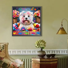 Load image into Gallery viewer, AB Diamond Painting - Full Round - Drawing Yorkshire Terrier Puppy (40*40CM)