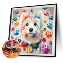 Load image into Gallery viewer, AB Diamond Painting - Full Round - Drawing Yorkshire Terrier Puppy (40*40CM)