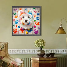 Load image into Gallery viewer, AB Diamond Painting - Full Round - Drawing Yorkshire Terrier Puppy (40*40CM)