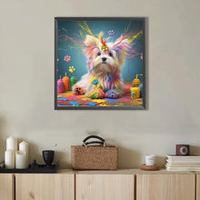 Load image into Gallery viewer, AB Diamond Painting - Full Round - Drawing Yorkshire Terrier Puppy (40*40CM)