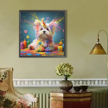 Load image into Gallery viewer, AB Diamond Painting - Full Round - Drawing Yorkshire Terrier Puppy (40*40CM)