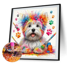 Load image into Gallery viewer, AB Diamond Painting - Full Round - Drawing Yorkshire Terrier Puppy (40*40CM)