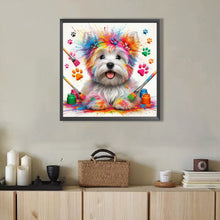 Load image into Gallery viewer, AB Diamond Painting - Full Round - Drawing Yorkshire Terrier Puppy (40*40CM)