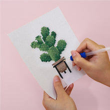 Load image into Gallery viewer, Mini Diamond Painting Set - Full Square - Small green plants (14*18CM)