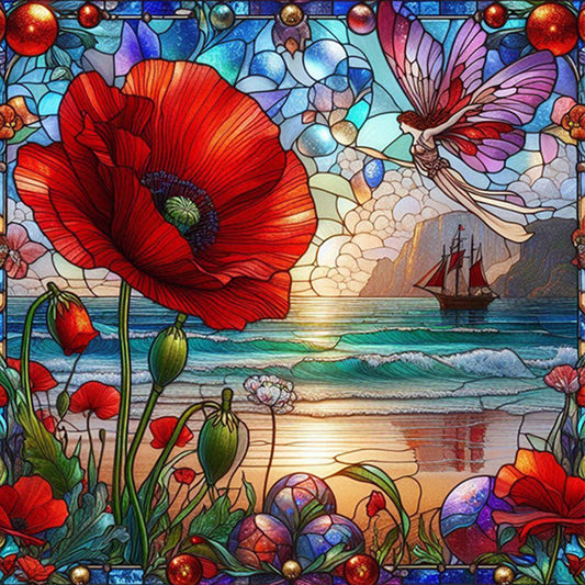 AB Diamond Painting - Full Round - Poppy (40*40CM)