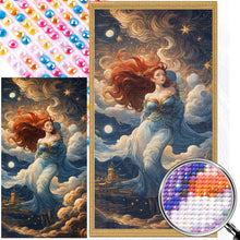 Load image into Gallery viewer, AB Diamond Painting - Full Round - Redhead girl in the cloud (40*75CM)