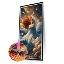 Load image into Gallery viewer, AB Diamond Painting - Full Round - Redhead girl in the cloud (40*75CM)