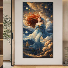 Load image into Gallery viewer, AB Diamond Painting - Full Round - Redhead girl in the cloud (40*75CM)
