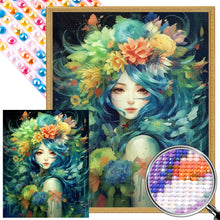 Load image into Gallery viewer, AB Diamond Painting - Full Round - Girl with garland (40*50CM)