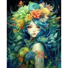 Load image into Gallery viewer, AB Diamond Painting - Full Round - Girl with garland (40*50CM)