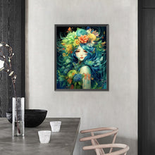 Load image into Gallery viewer, AB Diamond Painting - Full Round - Girl with garland (40*50CM)