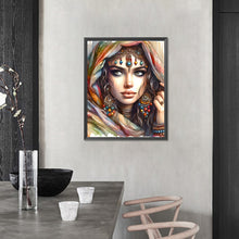 Load image into Gallery viewer, AB Diamond Painting - Full Round - Girl with ethnic style (40*50CM)