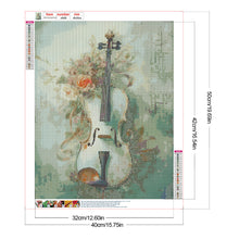Load image into Gallery viewer, Diamond Painting - Full Round - Violin and Flowers (40*50CM)