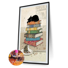 Load image into Gallery viewer, Diamond Painting - Full Round - Cat and Book (40*60CM)