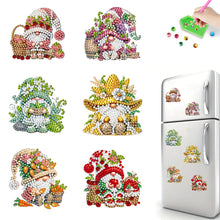 Load image into Gallery viewer, 6Pcs Diamond Painting Refrigerator Magnets Diamond Art Kits (Fruit and Gnome)